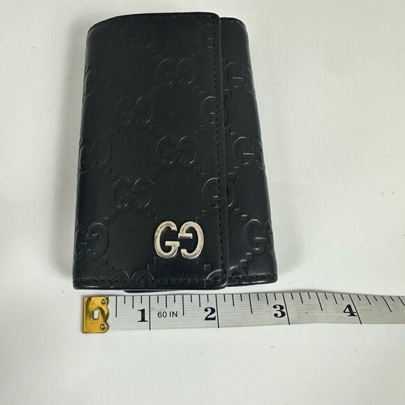 Gucci GG Guccissima Leather 6 Key Case Black - Picture 15 of 16